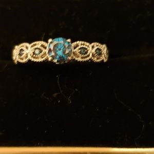 Blue Diamond Ring